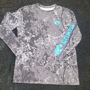 Costa Gray and Blue Long Sleeve Tee